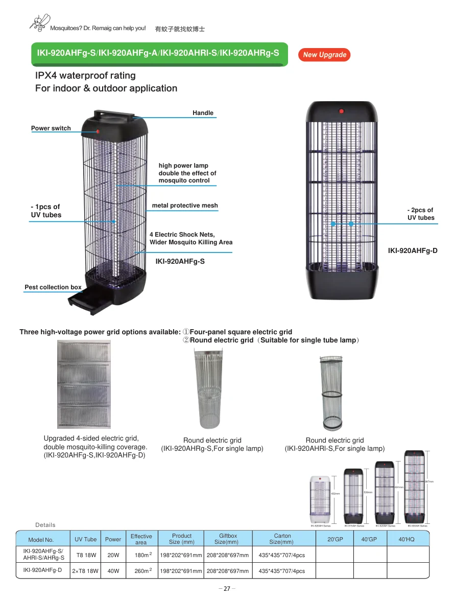 920H Series original specification sheet 1