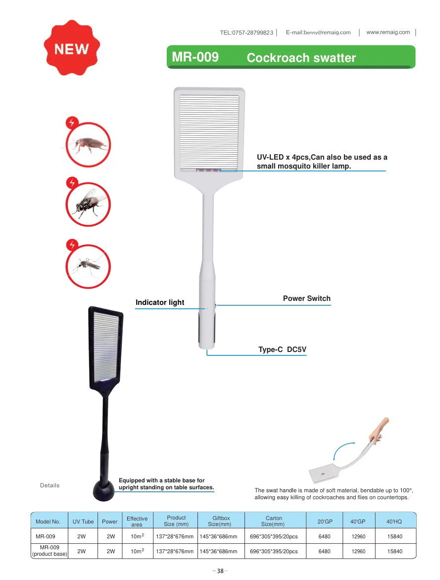 MR-009 original specification sheet 1