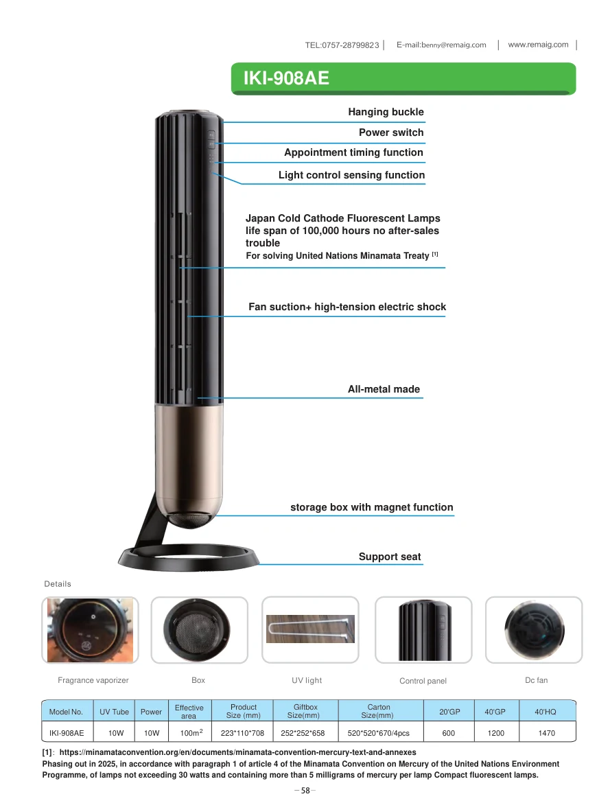 IKI-908AE original specification sheet 1